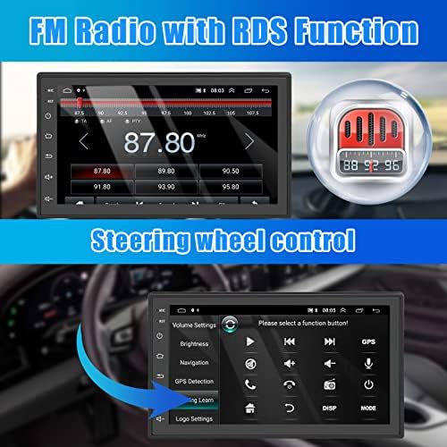 Android Autoradio GPS Navi 2 Din - Autoradio Bluetooth mit 7 Zoll HD Touchscreen Multimedia Radio mi