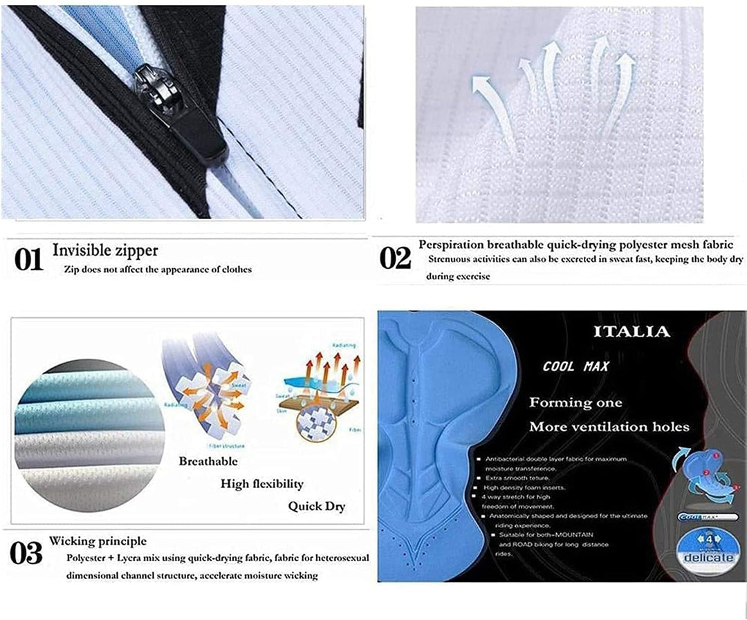 HOMTOL Herren Fahrrad Anzüge Kurzarm Fahrrad Trikot set Atmungsaktive Radtrikot Fahrradbekleidung Se