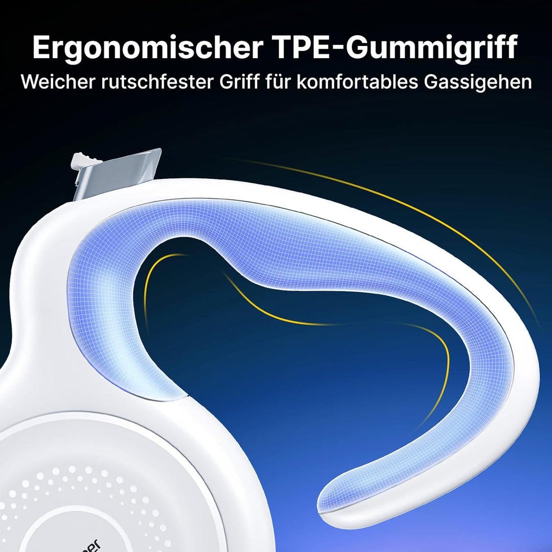 3M Einziehbare Hundeleine für kleine &amp; mittelgrosse Hunde | Automatische Bremse, Verriegelung, ergon