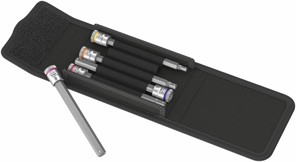 Wera 05003345001 8740 A HF 1 Zyklop Bitnuss-Satz mit 1/4"-Antrieb, mit Haltefunktion für Innensechsk