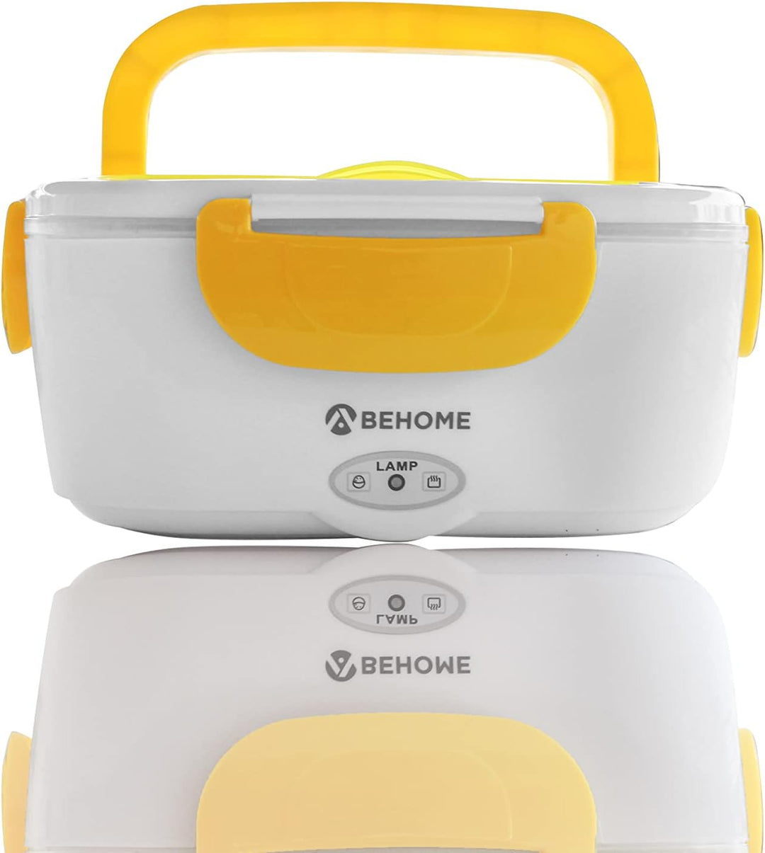 BEHOME Elektrischer Speisewärmer, tragbar, mit 2 abnehmbaren Behältern, 1,5 Liter, Lunchbox mit Best