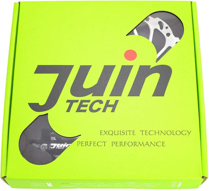 Juin Tech R1 Hydraulic Road CX Disc Brake Set 160mm with Rotor, Front and Rear, Black, JT1902