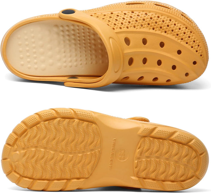 Unisex Clogs Pantoletten Sommer Hausschuhe Strand Sandalen Gartenschuhe mit Fussbett aus Weichem 38/