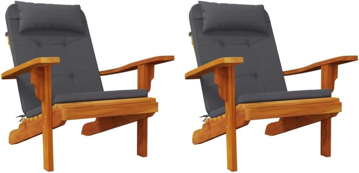 vidaXL Adirondack Auflage 2 STK., Sitzauflage für Gartenmöbel, Wasserabweisendes Sitzkissen, Stuhlki