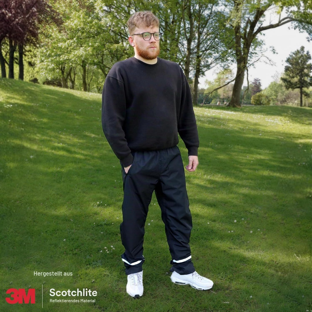 Salzmann wasserdichte Regenhose - Leichte Wanderhose - Hergestellt mit 3M Scotchlite, M