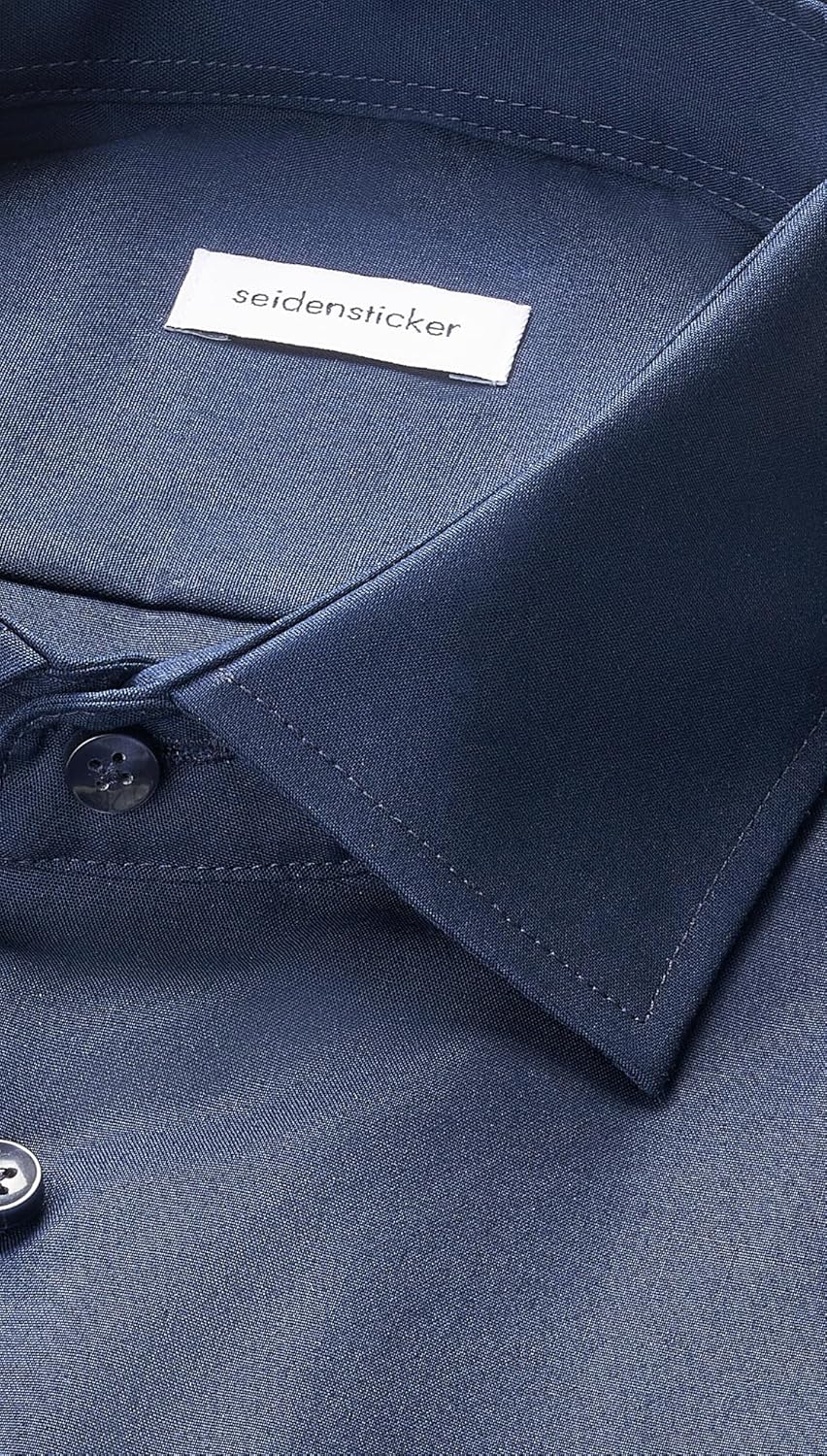 Seidensticker Herren Men Regular Shortsleeve Businesshemd 38 Dunkelblau(001001), 38 Dunkelblau(00100