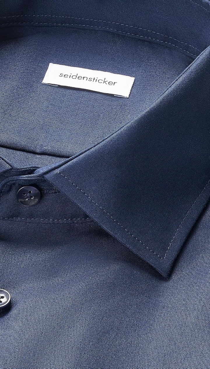 Seidensticker Herren Men Regular Shortsleeve Businesshemd 38 Dunkelblau(001001), 38 Dunkelblau(00100