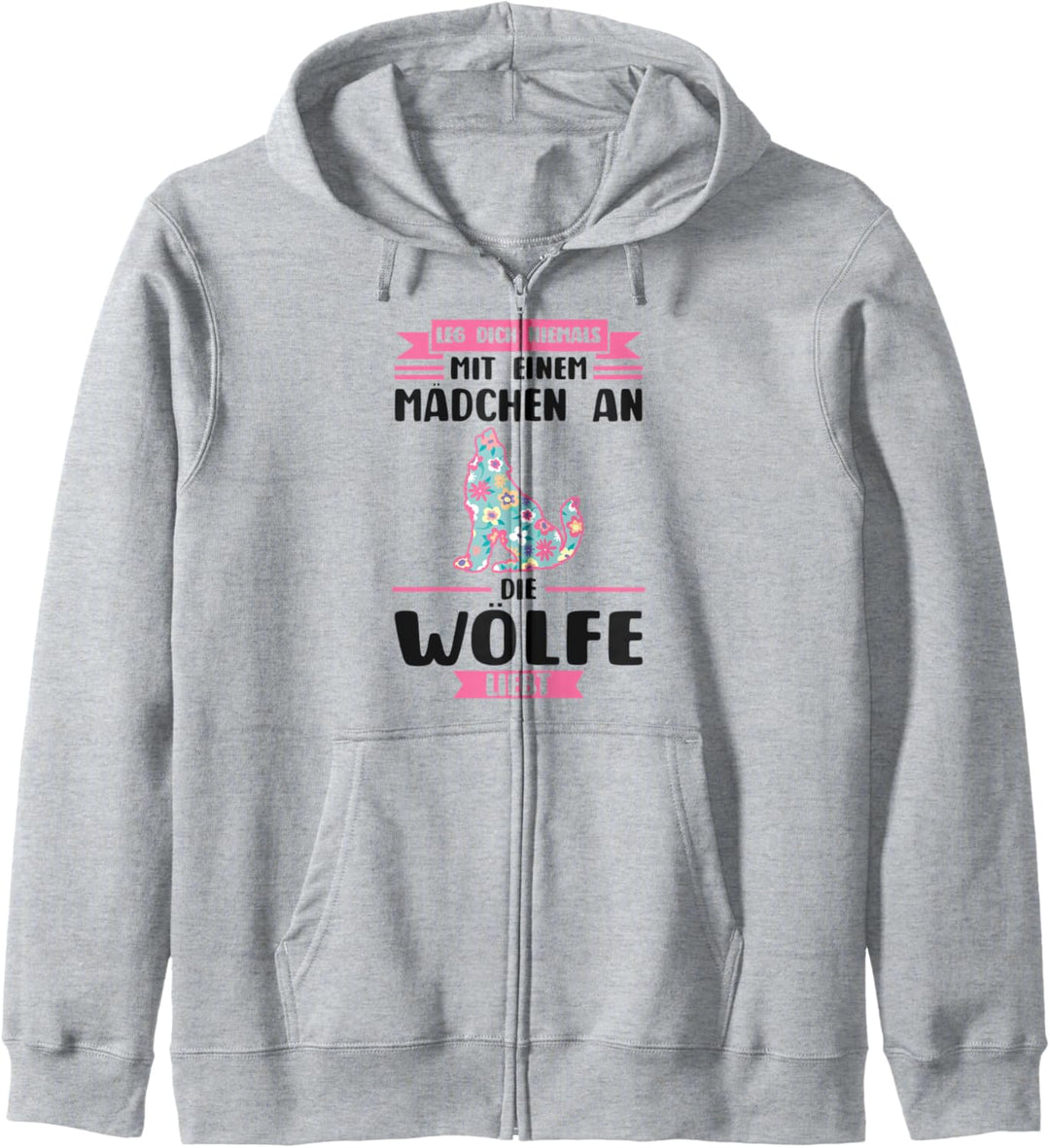 Wolf Tier Mädchen Kapuzenjacke