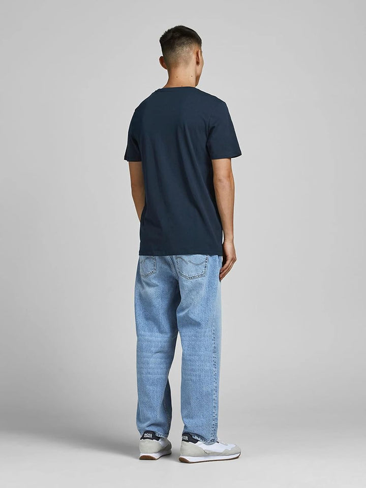 JACK &amp; JONES Herren T-Shirt mit Aufdruck im Vorteilspack mit Rundhals, JJECORP Logo Tee SS Crew Neck