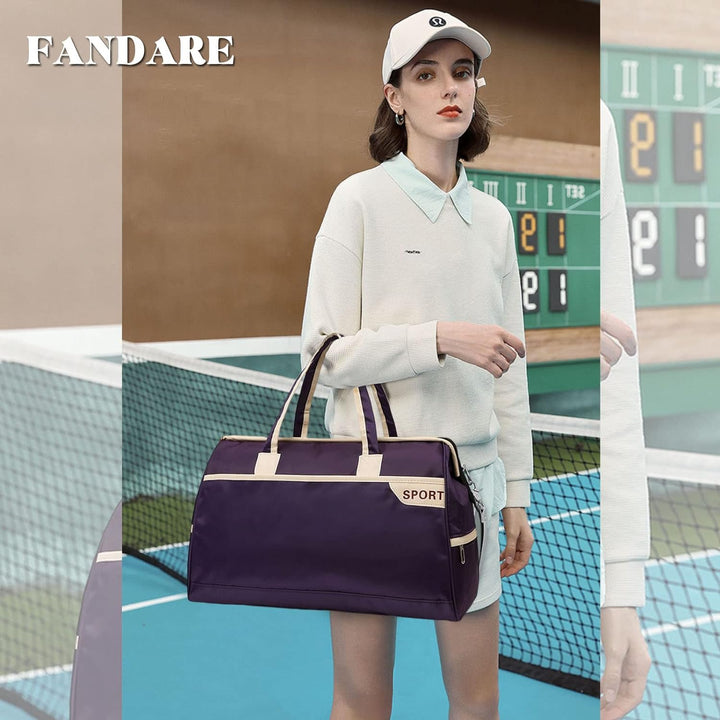 FANDARE Reisetaschen Sporttasche Klassische Sporttaschen Herren Damen Handgepäck Weekender Umhängeta
