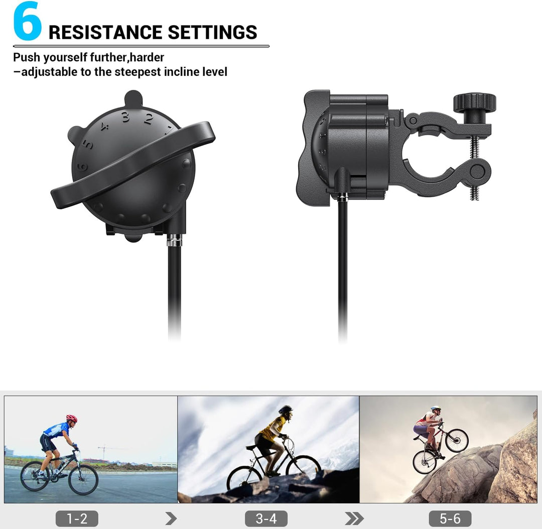 Fahrradtrainer, Sportneer Heimtrainer, Magnetbremse, 6 Widerstandseinstellungen mit Geräuschreduzier