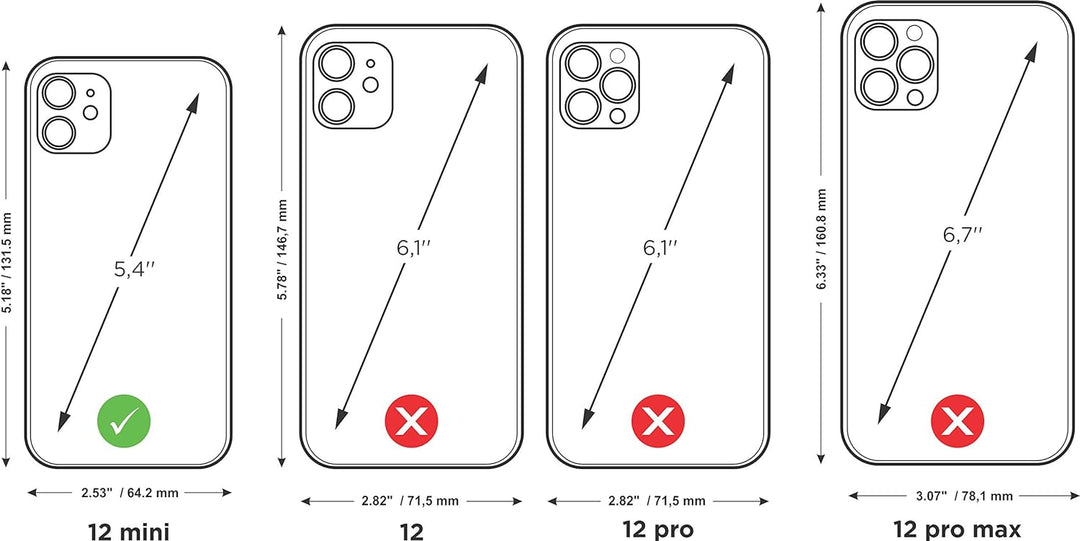Marcel Robert - LederHülle für iPhone 12 Mini - Patentiertes Modell - hergestellt aus echten Strauss