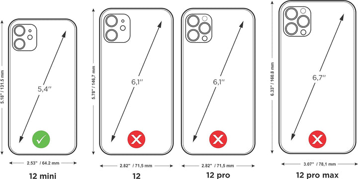 Marcel Robert - LederHülle für iPhone 12 Mini - Patentiertes Modell - hergestellt aus echten Strauss