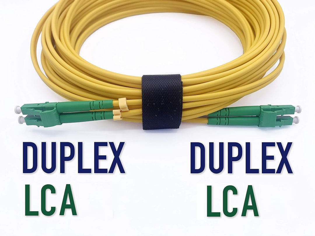 Elfcam® - LWL Glasfaser-Kabel LC/APC auf LC/APC Stecker, Duplex Singlemode 9/125μm OS2 Patchkabel (2
