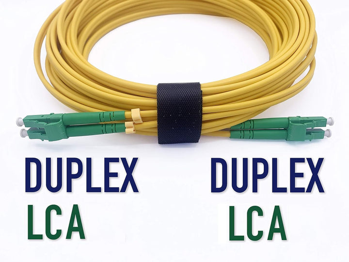 Elfcam® - LWL Glasfaser-Kabel LC/APC auf LC/APC Stecker, Duplex Singlemode 9/125μm OS2 Patchkabel (2