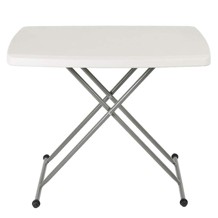 Klapptisch, Campingtisch, 76 cm, kompakter und klappbarer Tisch, verstellbar, weiss, Material: HDPE,