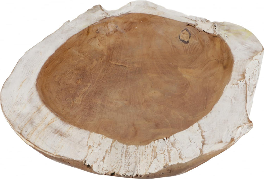 GURU SHOP Schwere Obstschale, Holzschale Dekoobjekt aus Wurzelholz - Modell 3, Braun, 8x35x33 cm, Sc