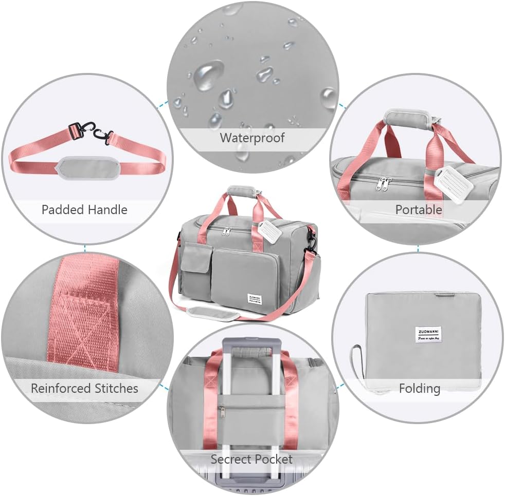 Flintronic 36L Faltbare Reisetasche Gepäcktasche Grosse Weekender Übernachtungstasche Urlaubstasche