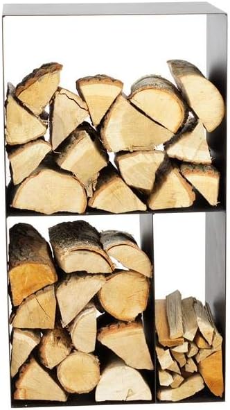 Holzregal Brennholzregal Kaminholzregal Magnus R146 schwarz