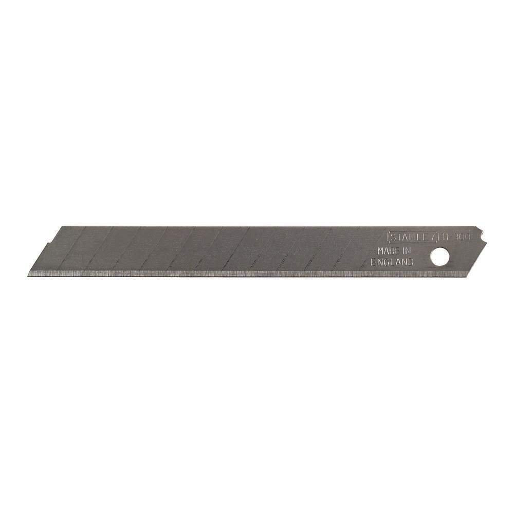 Stanley Abbrechklingen für Cuttermesser 1-11-300 (9 mm, gerade Schneide mit 12 abbrechbaren Segmente