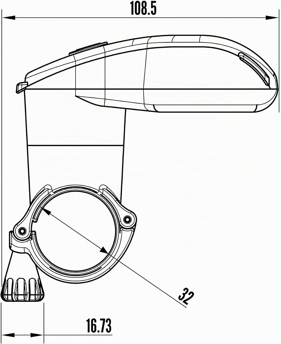 SANTOS Design Grilllampe – Abnehmbarer Lampenkopf – Automatische An/Aus-Funktion – 50 lm – 3.000 K –