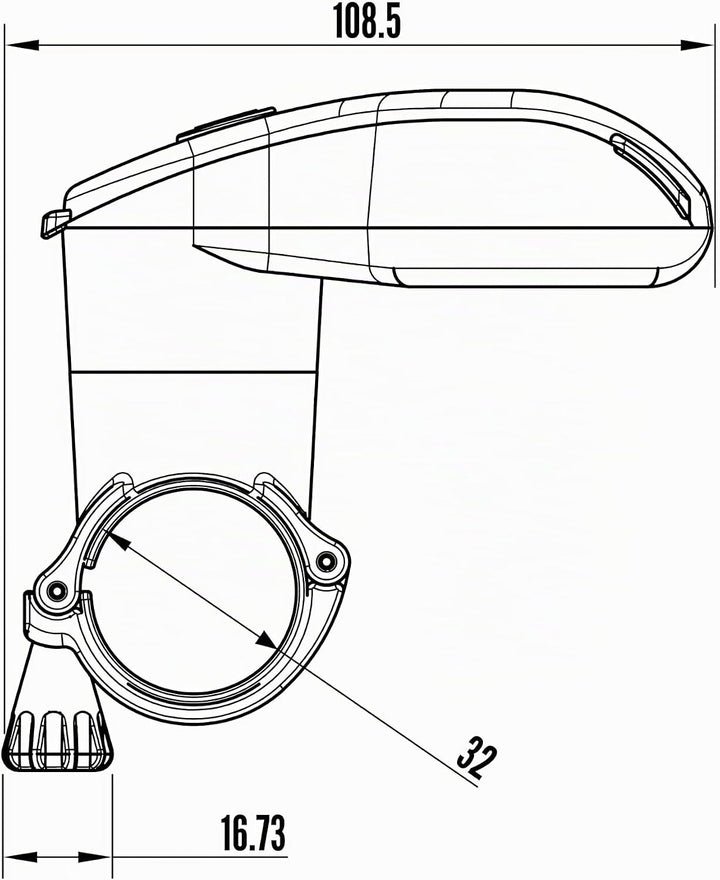 SANTOS Design Grilllampe – Abnehmbarer Lampenkopf – Automatische An/Aus-Funktion – 50 lm – 3.000 K –