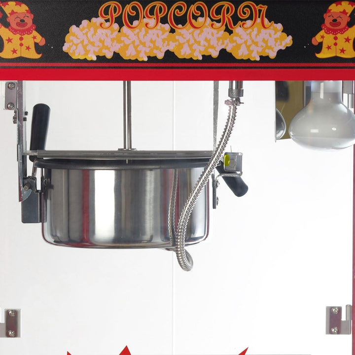 Grosse Popcornmaschine für knusprige Popcorn mit Wärmeplatte und Innenbeleuchtung - 1600 Watt ca. 5
