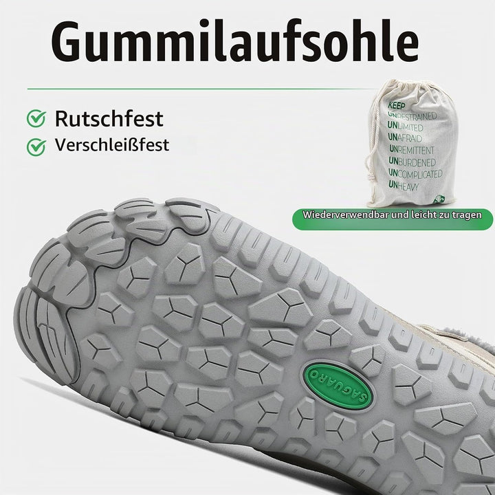 SAGUARO Barfussschuhe Gefüttert Herren Winterschuhe Damen Warm Winterstiefel 36 EU Weiss, 36 EU Weis