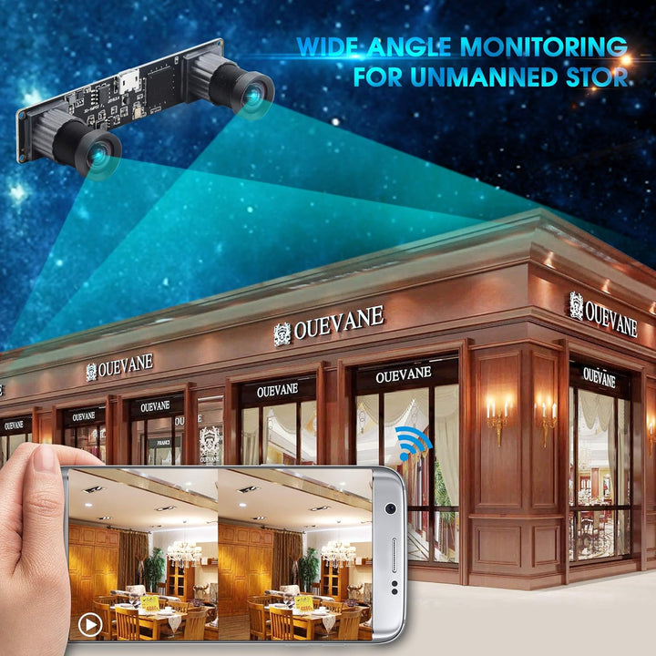 G Doppelobjektiv USB Kameramodul 960p 60fps 3D Stereo Synchronisiertes Webcam Board Modul,1,3MP Dual