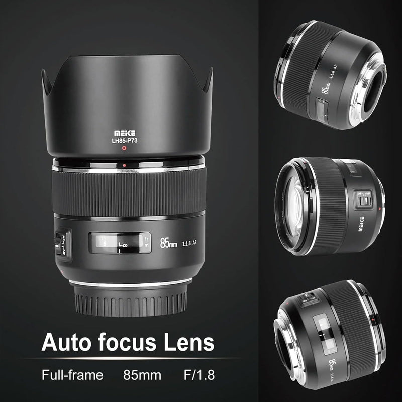 Meike 85mm F1.8 EF-Mount Vollformat Autofokus Teleobjektiv mit grosser Blende für Canon EOS EF-Mount