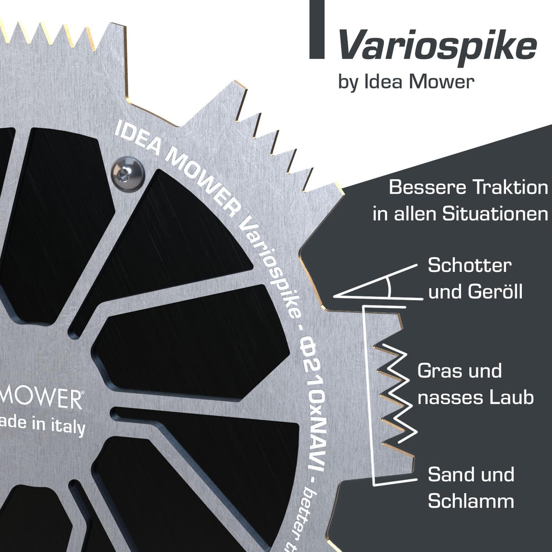 Idea Mower Variospike Mähroboter Spikes Kompatibel mit Navimow Segway H-Serie Aus Edelstahl und Alum