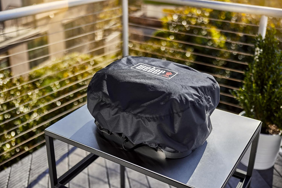 Weber Premium Grill Bonnet Abdeckhaube für Lumin Compact, atmungsaktiv UV- &amp; wasserbeständig, Schutz