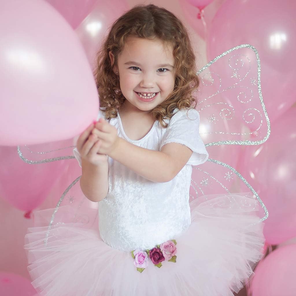 Trullala Rosen-Tutu, Kinder-Ballerinarock, Faschingskostüm, Grösse: S-L in rosa (3-8 Jahre)