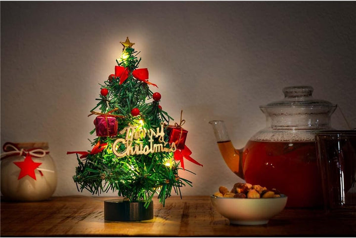 Goobay 60336 Weihnachtsbaum Künstlich 22 cm/Warmweisse LED Beleuchtung/Weihnachtsdeko für Beistellti