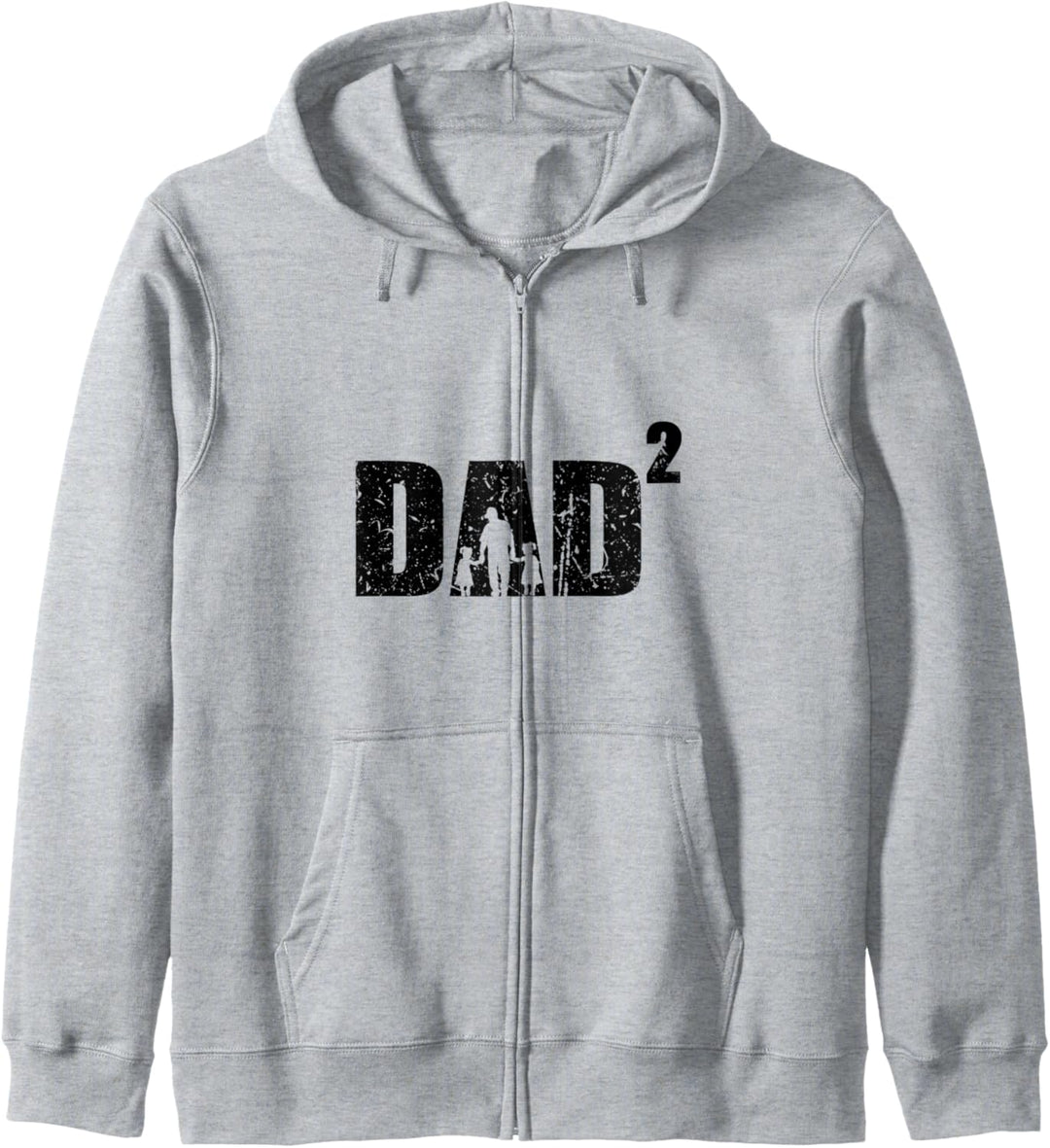 Dad hoch 2 zweifacher Papa Vater zwei Töchter Kapuzenjacke