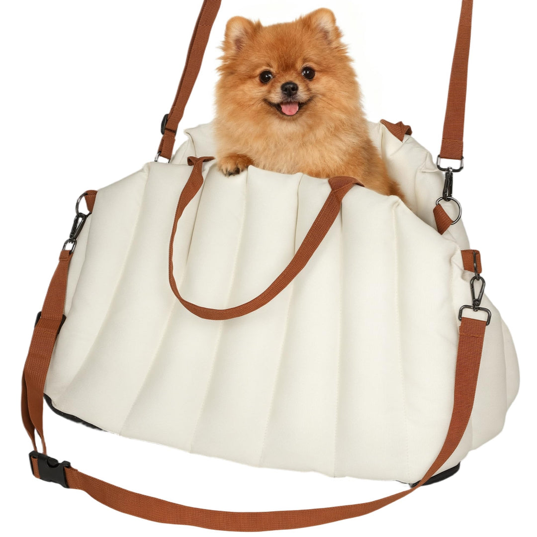 PawHut Hundetasche Hundetragetasche mit Sicherheitsgurt, rutschfestem Boden, Kissen, Hunde Autositz