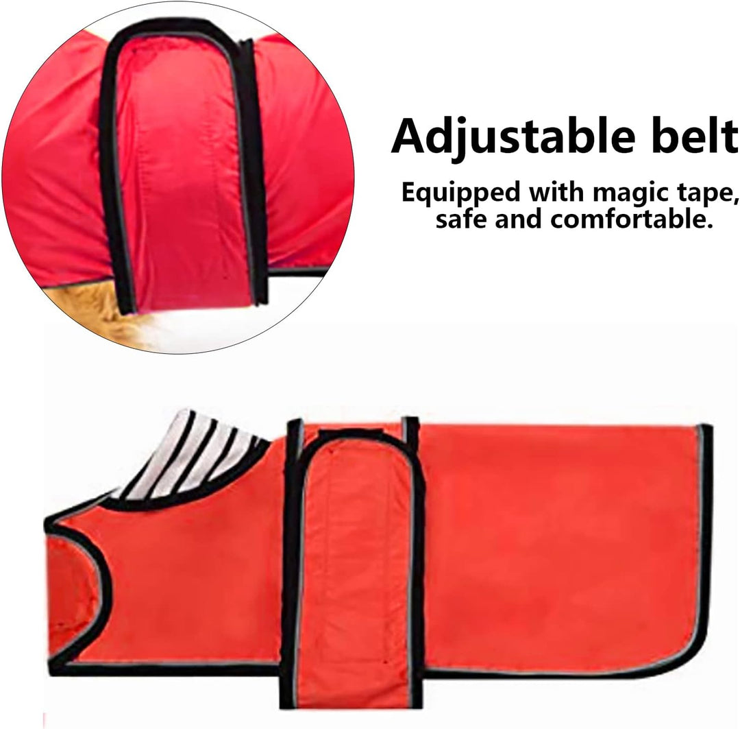 Geyecete Hunde Regenmantel,Einstellbar Wasserdicht Hundejacke für Dackel,Regenmantel mit reflektiere