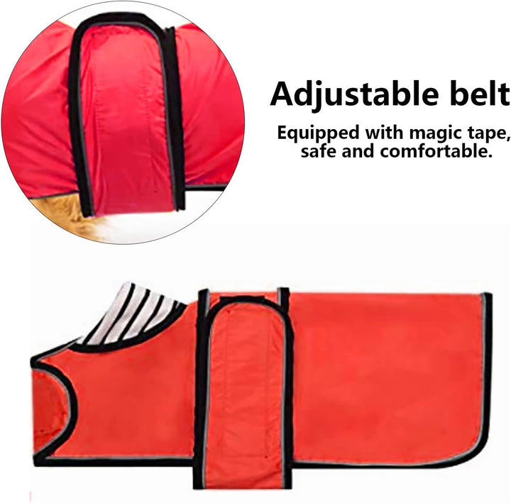 Geyecete Hunde Regenmantel,Einstellbar Wasserdicht Hundejacke für Dackel,Regenmantel mit reflektiere