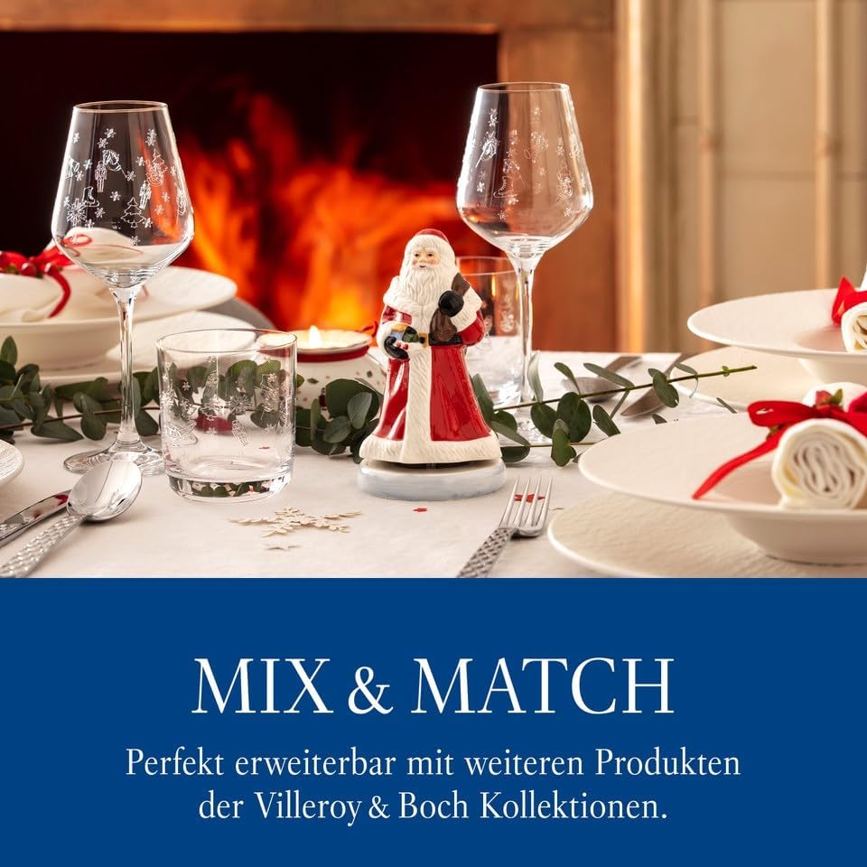 Villeroy und Boch Toy's Delight Kaffeebecher "Toys", 440 ml, Premium Porzellan, Weiss/Rot, 2 Stück (