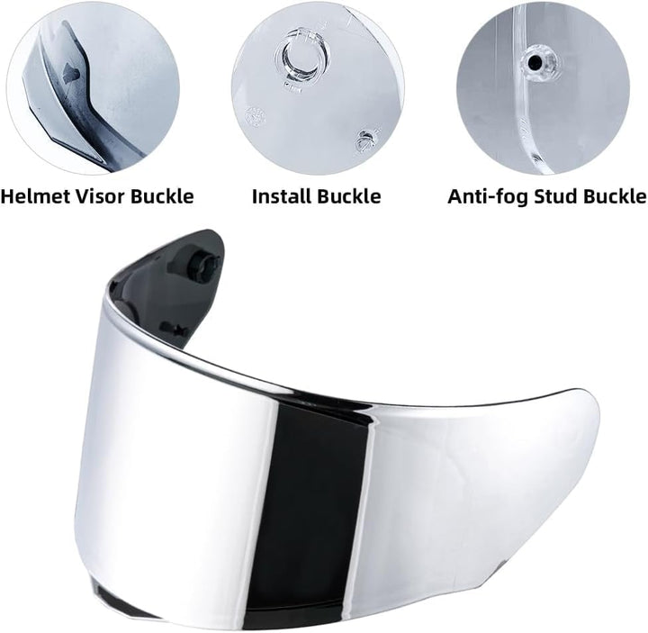 Helmvisier für LS2 FF328/FF353/FF800,Motorradhelm Visier,Motorrad Windschutz Helm Objektiv Visier Vo