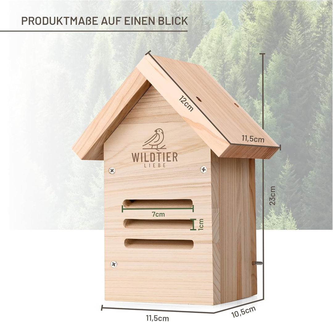 wildtier liebe Marienkäfer-Hotel, Marienkäferhaus - Wetterfest &amp; Unbehandelt aus Massiv-Holz I Insek