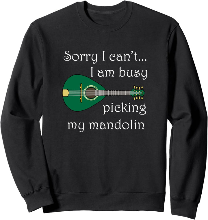 Mandoline Picking Bluegrass Musik Noten Sweatshirt