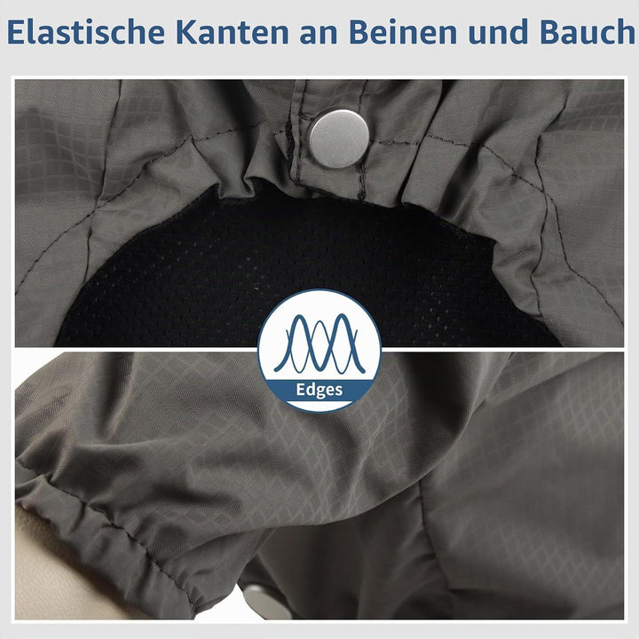 JoyDaog Premium-Regenmantel Mit Kapuze für Mittelgrosse Hunde, Outdoor-Sport, Wasserdichte Regenjack