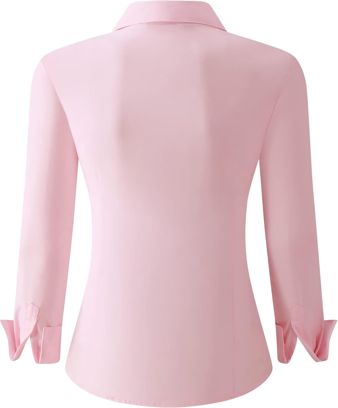 Alex Vando Damen-Hemden Normale Passform Langärmelig Stretch-Arbeitshemd M Wrinkle Free Pink, M Wrin