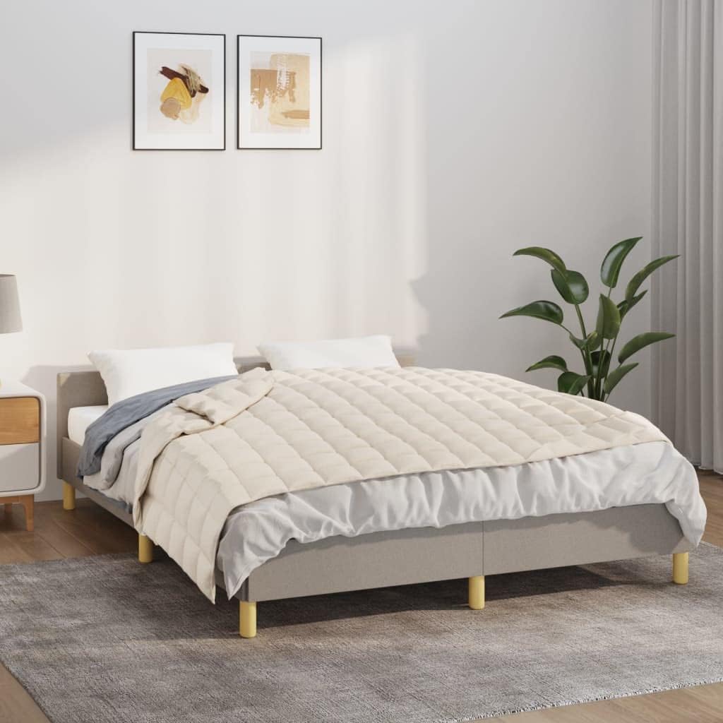 SKM Gewichtsdecke Hellcreme 120x180 cm 9 kg Stoff, Weight: 9.3 kg, 350753 Creme 120 x 180 cm,9 kg, C
