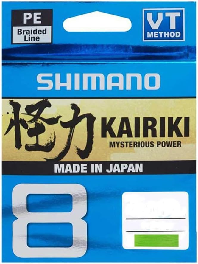 Shimano Kairiki 8, 300 Meter, grüne Mantis, geflochtene Angelschnur, 59WPLA68R0 0.28mm / 29.3kg, 300