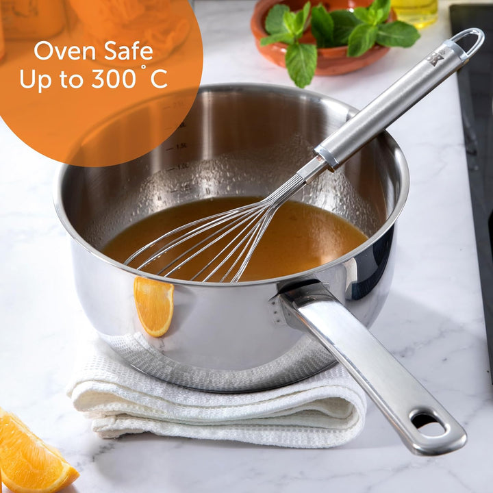 BK Bright 18/10 Edelstahl Topf Ø 20 cm, Professionelles Kochen, Unbeschichtet, 3-Ply, Bleiben-Kühl G
