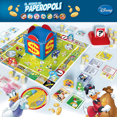 Lisciani Giochi - Disney Paperopoli, Unternehmen in Box, Spielplaner, Charakter, 21 Schlüsselkarten,