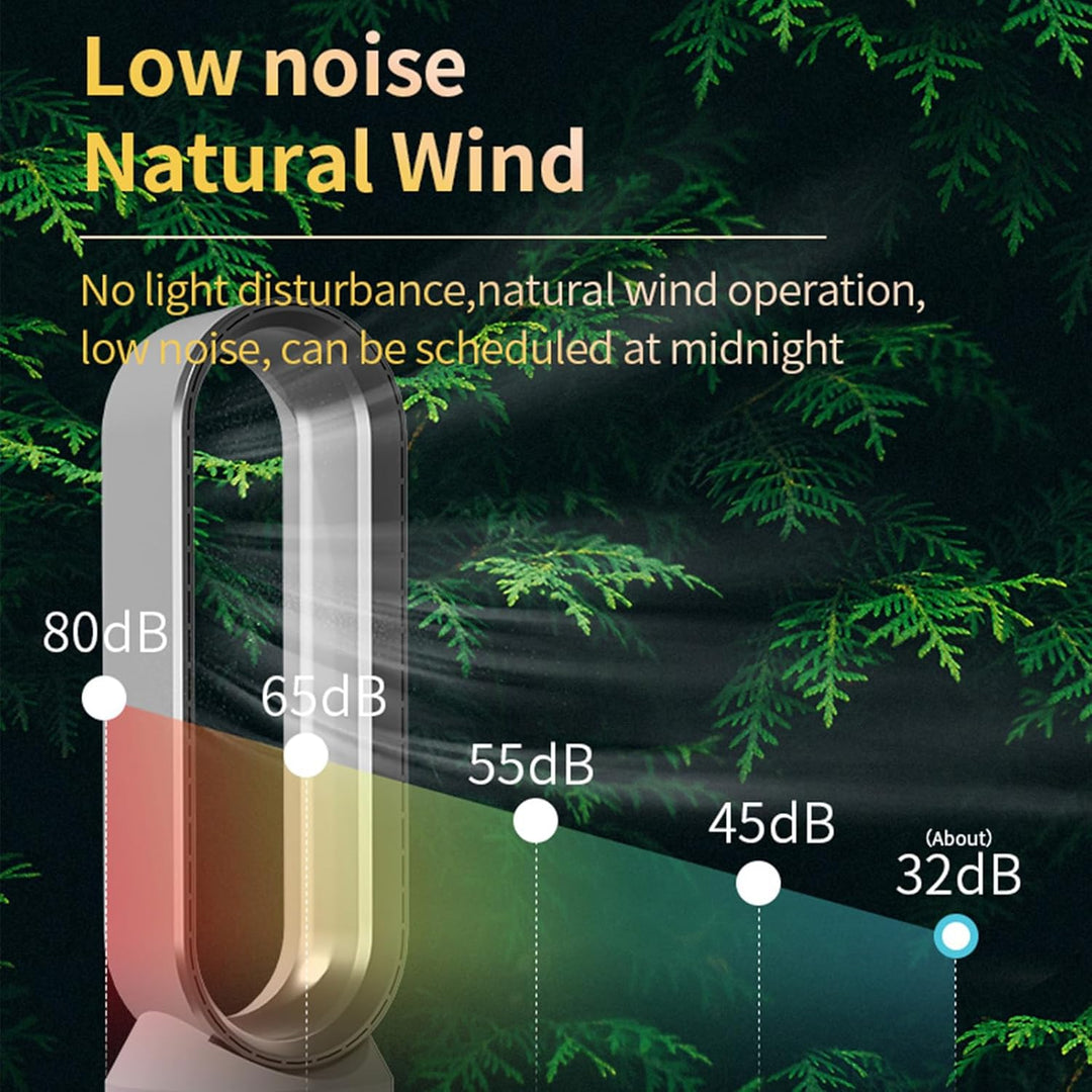 Säulenventilator, ohne Flügel, mit Fernbedienung, Höhe 58 cm, mit 8 Geschwindigkeitsstufen, Oszillat