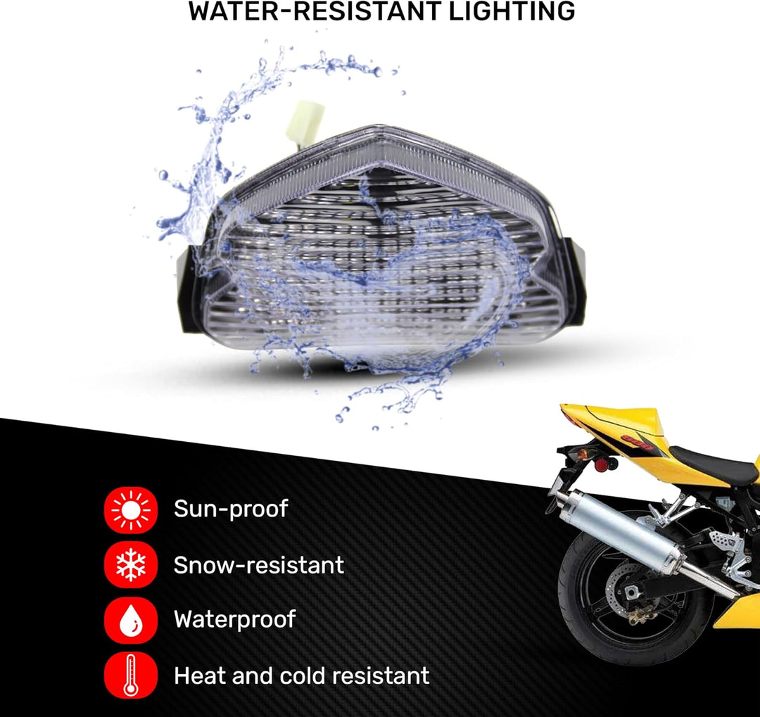 aVDB-moto LED-Bremslicht mit integrierten Blinker kompatibel mit Gsxr 600, 750, K4, K5, 2004/2005 (K
